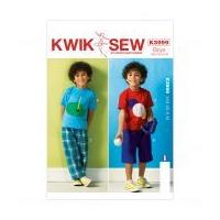 Kwik Sew Childrens Sewing Pattern 3999 Sport Applique Tops, Shorts & Pants