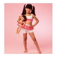 Kwik Sew Girls & Dolls Sewing Pattern 4054 Matching Tops, Shorts & Leggings