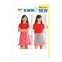 Kwik Sew Childrens Easy Learn to Sew Sewing Pattern 3541 Summer Skirts