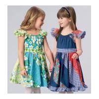 Kwik Sew Childrens Ellie Mae Sewing Pattern 0184 Fancy Patchwork Dresses