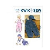 Kwik Sew Baby Sewing Pattern 3145 Dungarees & Hats