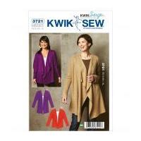 kwik sew ladies easy sewing pattern 3721 dolman sleeve cardigans