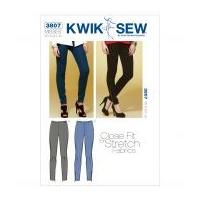 Kwik Sew Ladies Sewing Pattern 3807 Very Close Fitting Pants