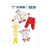 Kwik Sew Baby Sewing Pattern 3811 Jackets, Pants & Romper