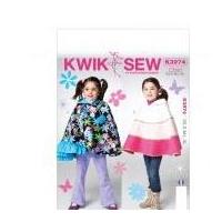 Kwik Sew Childrens Easy Sewing Pattern 3974 Girls Fancy Capes