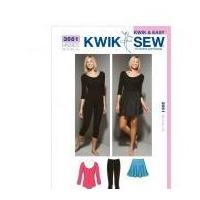 kwik sew ladies sewing pattern 3661 leotards leggings skirts