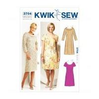 Kwik Sew Ladies Sewing Pattern 3704 Fitted Dresses with Boat & Scoop Necklines