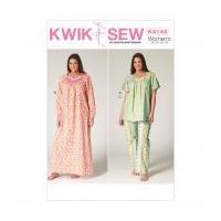 kwik sew ladies plus size sewing pattern 4145 pyjamas nightgown