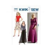kwik sew ladies sewing pattern 3381 tops skirts