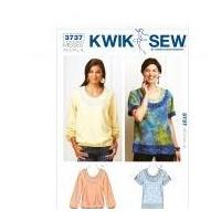 Kwik Sew Ladies Sewing Pattern 3737 Scoop Neck Summer Tops