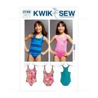 Kwik Sew Childrens Easy Sewing Pattern 3785 Swimming Costume Swimsuits