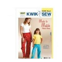 Kwik Sew Ladies & Girls Easy Learn to Sew Sewing Pattern 3837 Pyjama Bottoms