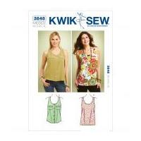 Kwik Sew Ladies Sewing Pattern 3848 Tank Tops