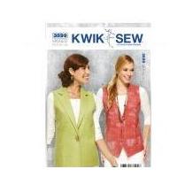 Kwik Sew Ladies Sewing Pattern 3899 Waistcoats Sleeveless Tops