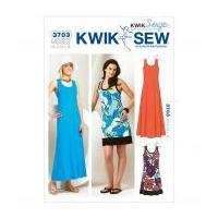 Kwik Sew Ladies Easy Sewing Pattern 3703 Summer Dresses with Racer Back