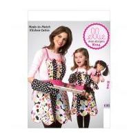 Kwik Sew Ladies, Childrens & Doll Clothes Ellie Mae Sewing Pattern 0124 Aprons & Mitts
