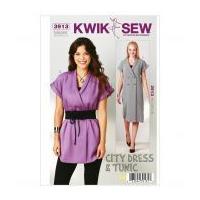 Kwik Sew Ladies Sewing Pattern 3913 City Dress, Tunic & Belt