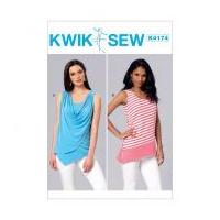 Kwik Sew Ladies Easy Sewing Pattern 4174 Jersey Knit Scoop Neckline Dresses