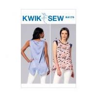 Kwik Sew Ladies Easy Sewing Pattern 4175 Tops with Overlapped Back Detail