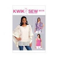 Kwik Sew Ladies Easy Sewing Pattern 4176 Ponchos & Top