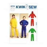 Kwik Sew Childrens Unisex Sewing Pattern 3773 Tracksuit