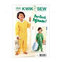 Kwik Sew Toddlers Easy Sewing Pattern 3922 Pyjama's Onesie