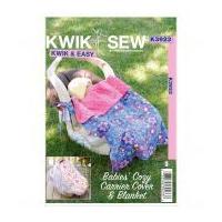 Kwik Sew Baby Easy Sewing Pattern 3923 Babies' Cosy Carrier Cover & Blanket