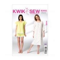 Kwik Sew Ladies Easy Sewing Pattern 3943 Pyjamas & Nightgown