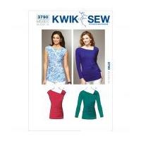 Kwik Sew Ladies Sewing Pattern 3790 Asymmetric Tops