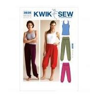 Kwik Sew Ladies Easy Sewing Pattern 3835 Racer Back Top & Pull On Pants