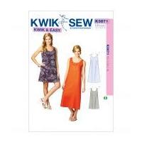 Kwik Sew Ladies Easy Sewing Pattern 3871 A Line Pullover Dresses