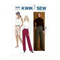 Kwik Sew Ladies Sewing Pattern 3363 Smart Trouser Pants & Shorts