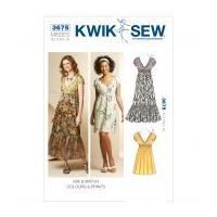 kwik sew ladies sewing pattern 3675 gathered summer dresses