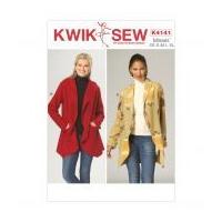 Kwik Sew Ladies Sewing Pattern 4141 Unlined Jackets with Hood or Collar