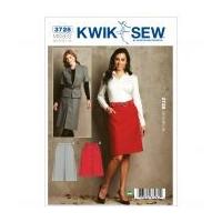 Kwik Sew Ladies Sewing Pattern 3728 A Line Skirts
