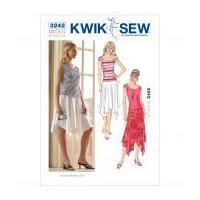 Kwik Sew Ladies Easy Sewing Pattern 3242 Top & Skirts