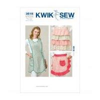 Kwik Sew Ladies Easy Sewing Pattern 3518 Fancy Aprons