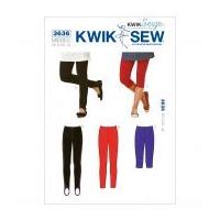 Kwik Sew Ladies Easy Sewing Pattern 3636 Leggings