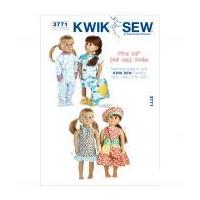 Kwik Sew Crafts Sewing Pattern 3771 Doll Clothes Day & Night Wardrobe
