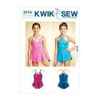 Kwik Sew Childrens Sewing Pattern 3774 Girls Dancewear Leotards