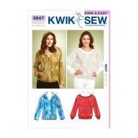 Kwik Sew Ladies Sewing Pattern 3847 Pullover Top & Tracksuit