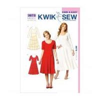 kwik sew ladies sewing pattern 3873 scoop neck layered dresses