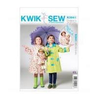 Kwik Sew Childrens & Dolls Sewing Pattern 3941 Matching Raincoats