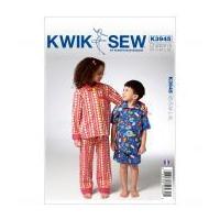 Kwik Sew Childrens Easy Sewing Pattern 3945 Pyjamas