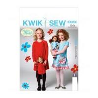 Kwik Sew Childrens Sewing Pattern 3959 Girls Fancy Dresses