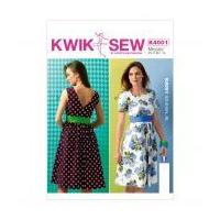 Kwik Sew Ladies Sewing Pattern 4001 Fitted Dresses & Belt