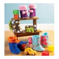 Kwik Sew Toddler's Easy Sewing Pattern 4079 Slipper Boots