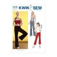 kwik sew ladies sewing pattern 3115 trouser pants vest tops