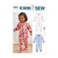 Kwik Sew Toddlers Sewing Pattern 3527 Sleepers Pyjamas Onesies