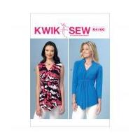 Kwik Sew Ladies Easy Sewing Pattern 4160 Gathered Front Tops